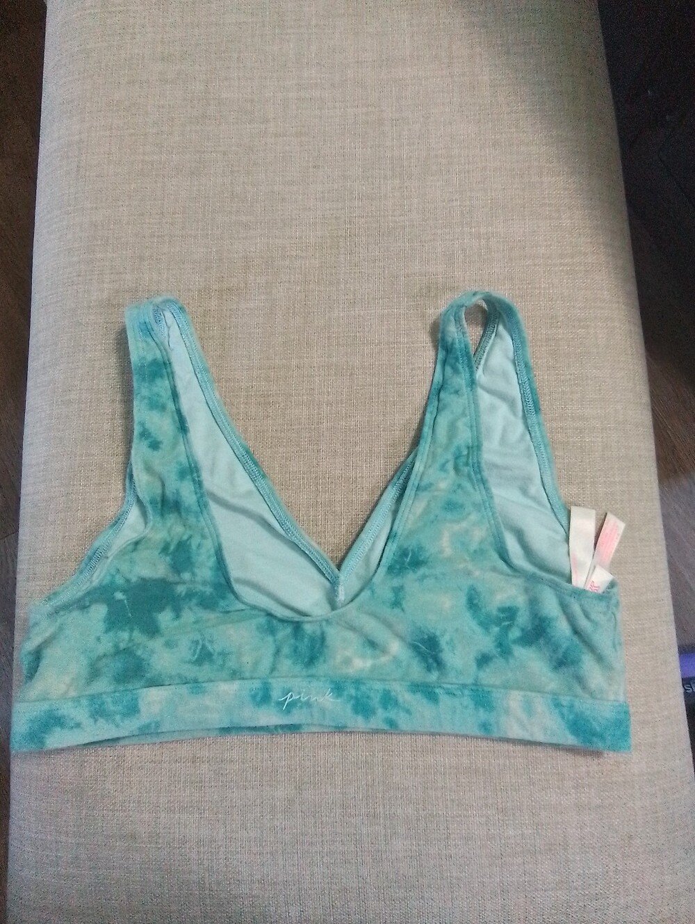 PINK Victoria's Secret Teal Tie-Dye Bralette